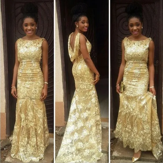 2017 Mode Longue Mode Africaine Nigérian Ghanéen Sirène Robes De Soirée Turc Robes De Bal D