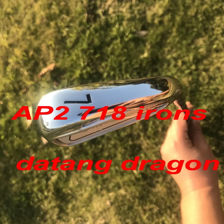 2018 جولف الحديد 718 مزورة داتانغ التنين AP2 الحديد (3 4 5 6 7 8 9 وعاء) مع الذهب الحيوي S300 الصلب رمح 8 قطع الحديد نوادي الجولف