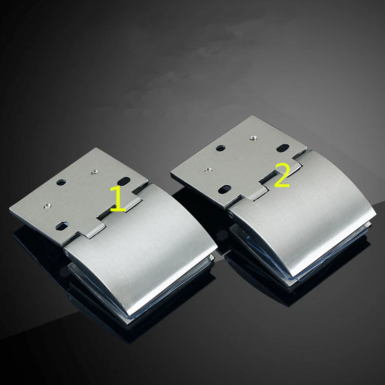 

Arc surface zinc alloy small glass door hinge hinge wine cabinet door hinge display cabinet 90 degree open single hole glass cla