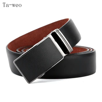 

Ta-weo Casual Simple Men's Leather Belts, Designer Automatic Buckle Belt Men High Quality, Business Belts For Men Ceinture Homme