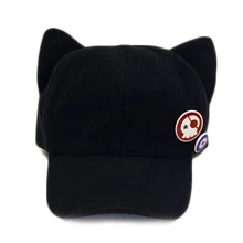 Женская Черная кепка Newsboy осень зима Дамская Милая однотонная плоская шляпа женская шапка с ушками s