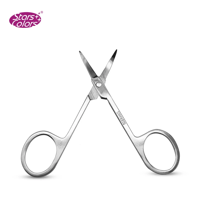 Eyebrow Scissors Silver Makeup Scissor Tool Stainless Steel Eyelashes Eyebrow Tool Grafting Specialty Beauty Make Up