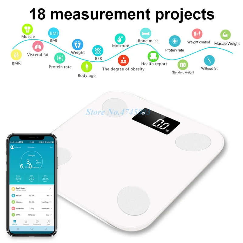 Новые Bluetooth APP умные весы научный вес s Pesas напольные весы Ванная комната цифровой баланс подключения весы