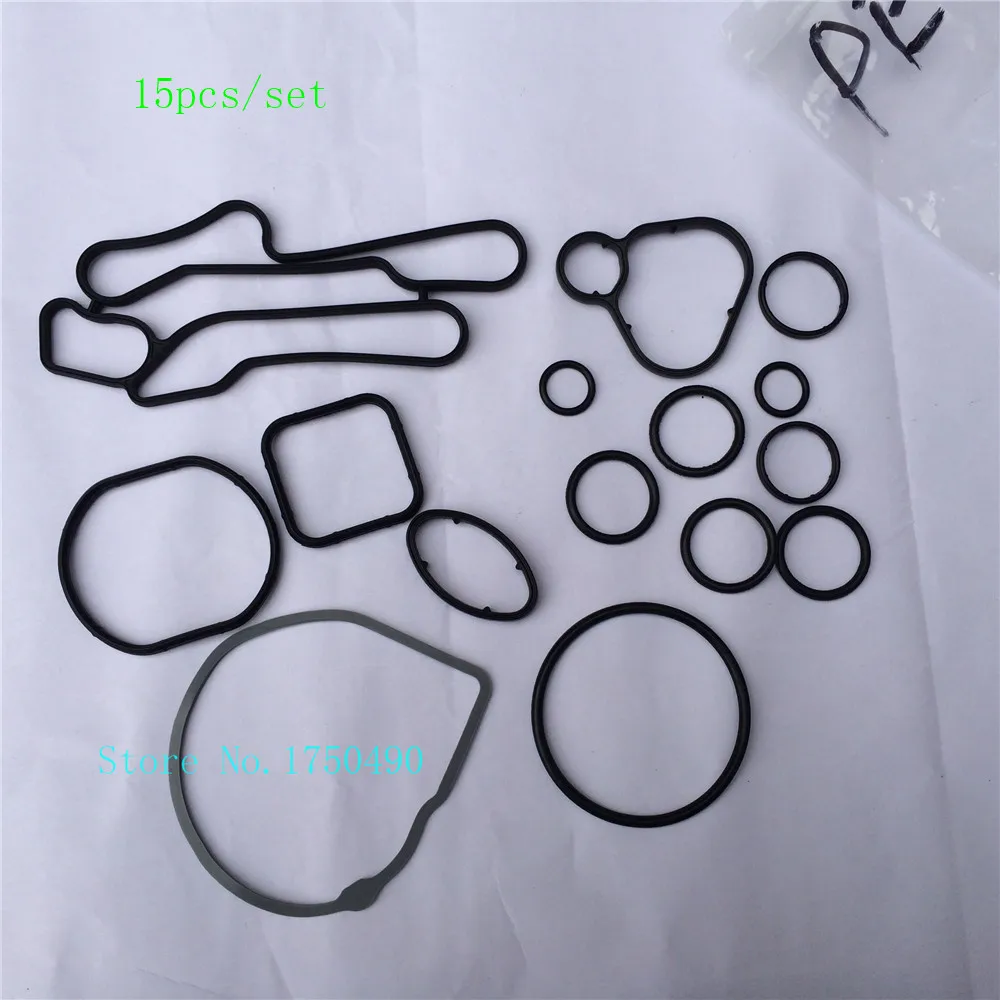 

(15pcs/set)Original Oil Cooler replacement Kit Cooling System Seal Gasket For Chevrolet CRUZE Sonic OPEL Astra Zafira Signum