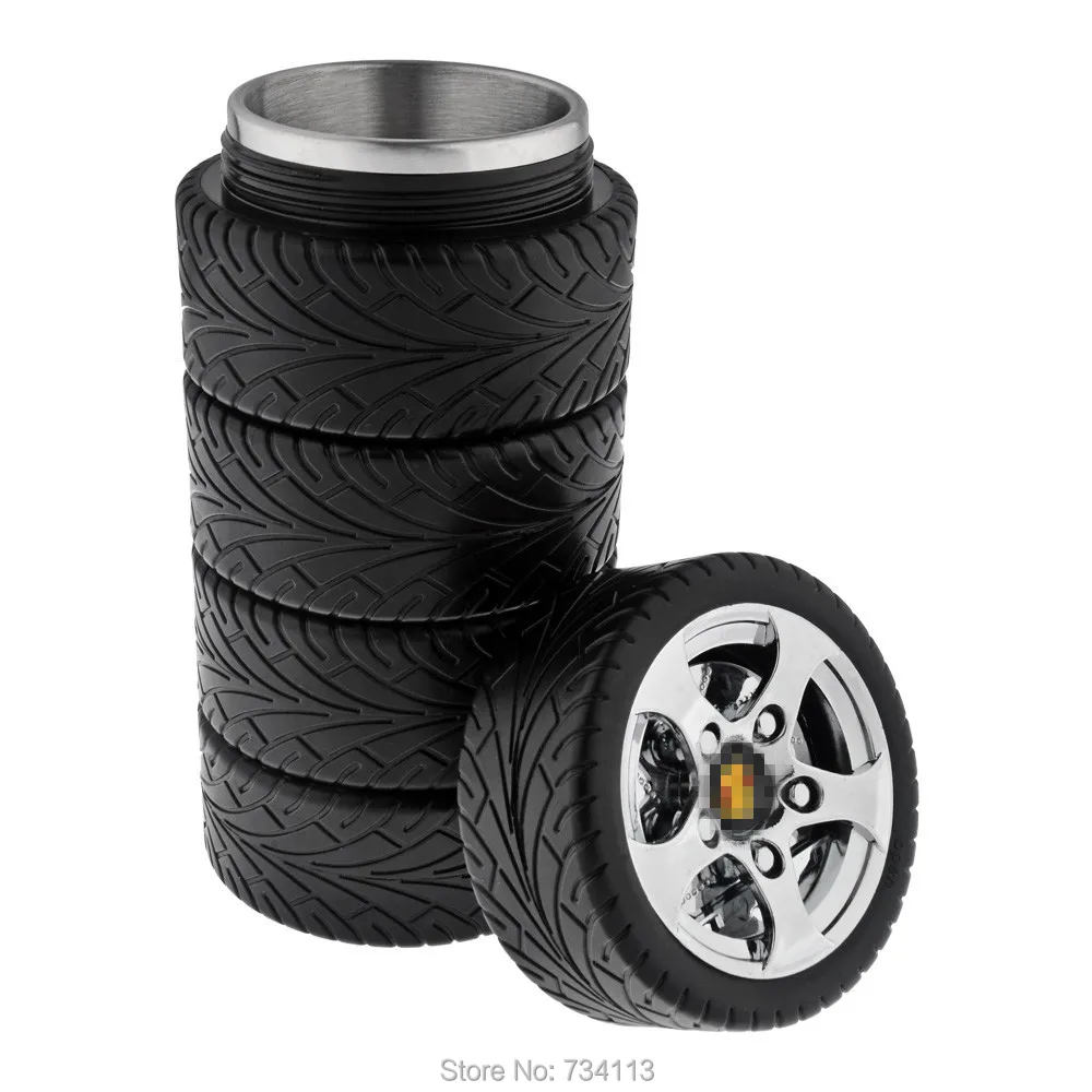 Creative Water Bottle Tyre /Tire Design Creative Coffee Teacupset