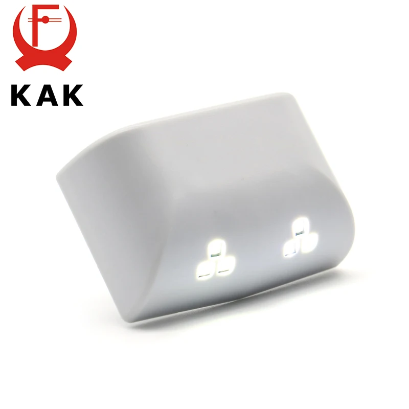 Goedkoop 3 STKS KAK Universele 0.25 W Innerlijke Scharnier Zes LED Sensor Licht Voor Keuken Slaapkamer Woonkamer Kast Kledingkast Hardware