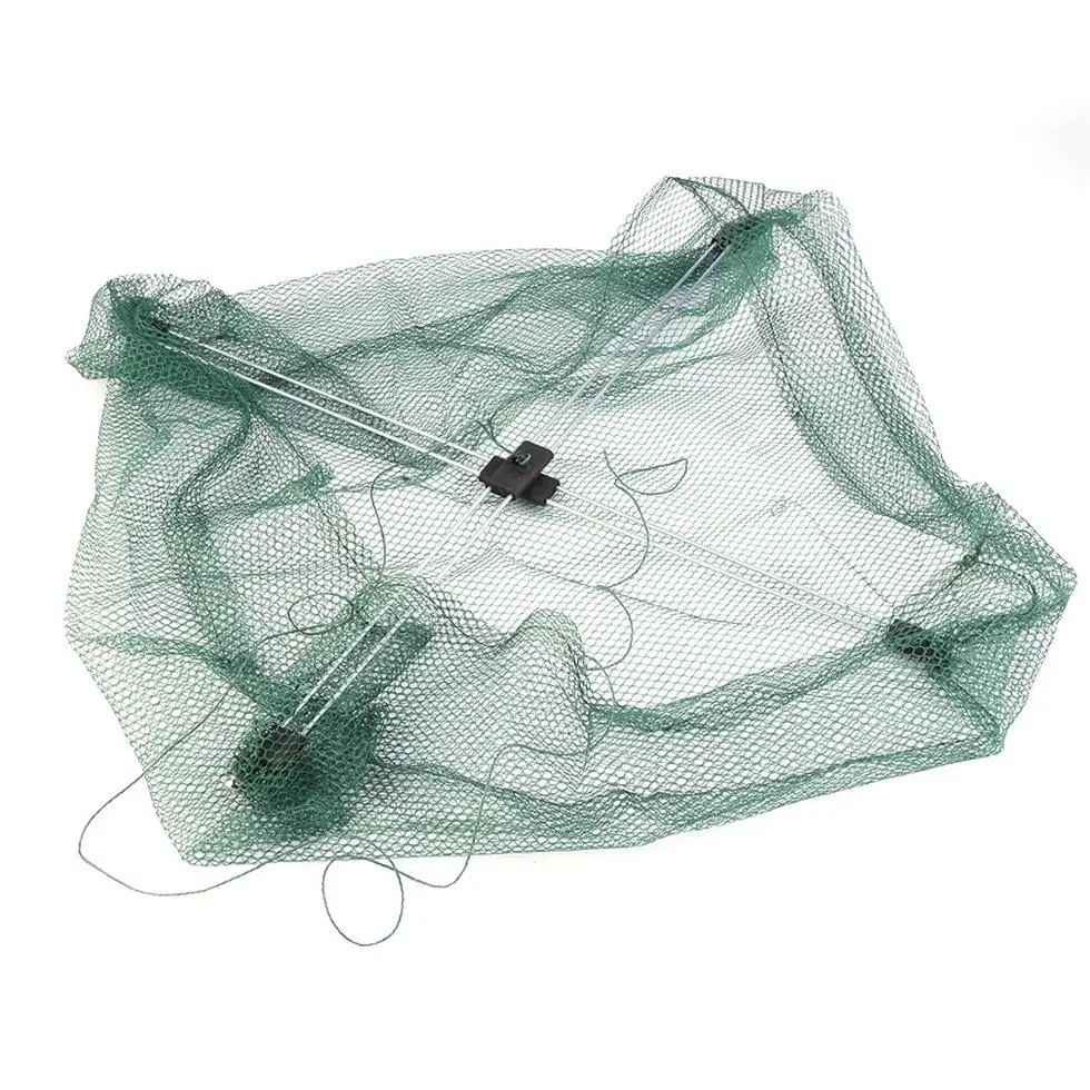 Buy 60*60cm Nylon Metal Plastic Foldable Fishing Net