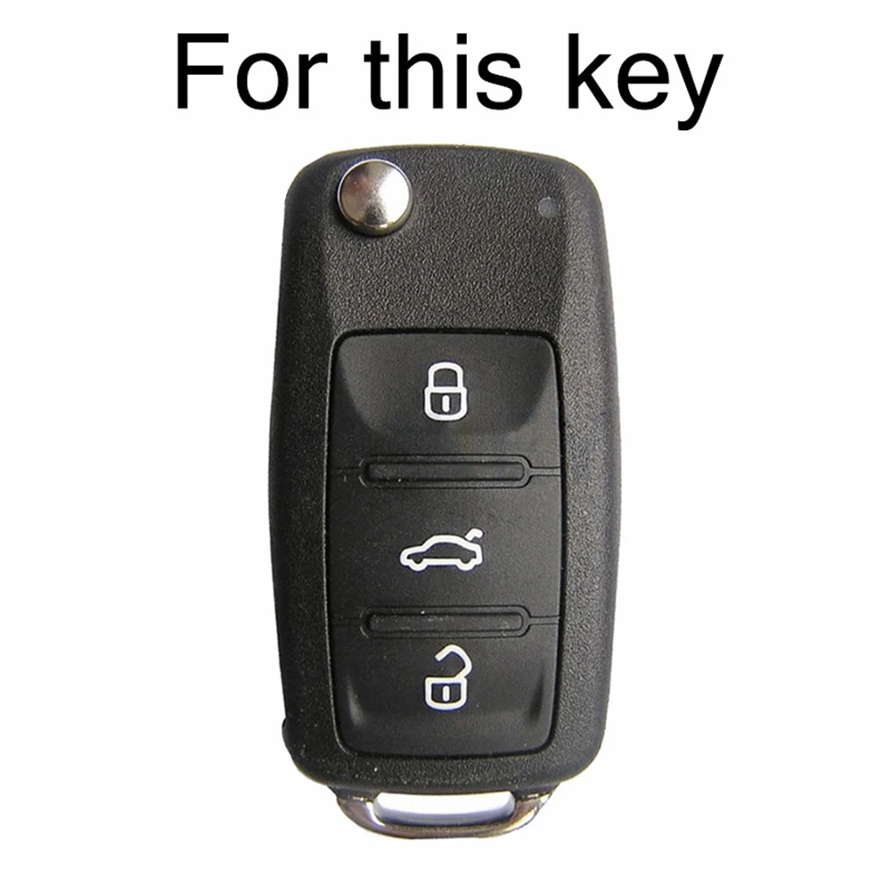 Dont Touch My Key 3 кнопки Автомобильный ключ чехол для VW Polo Bora Beetle Tiguan Passat Golf для Skoda Fabia силиконовый чехол для ключей от машины