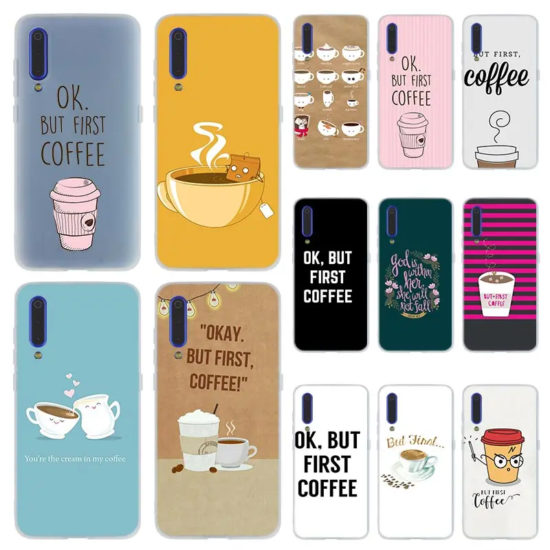 Чехол для телефона MLLSE Ok But First Coffee Xiaomi MI 9 8 A2 Lite SE A1 pocophone 6 6X 5X MAX 3 mi10 Mi9 Mi8|Бамперы| |