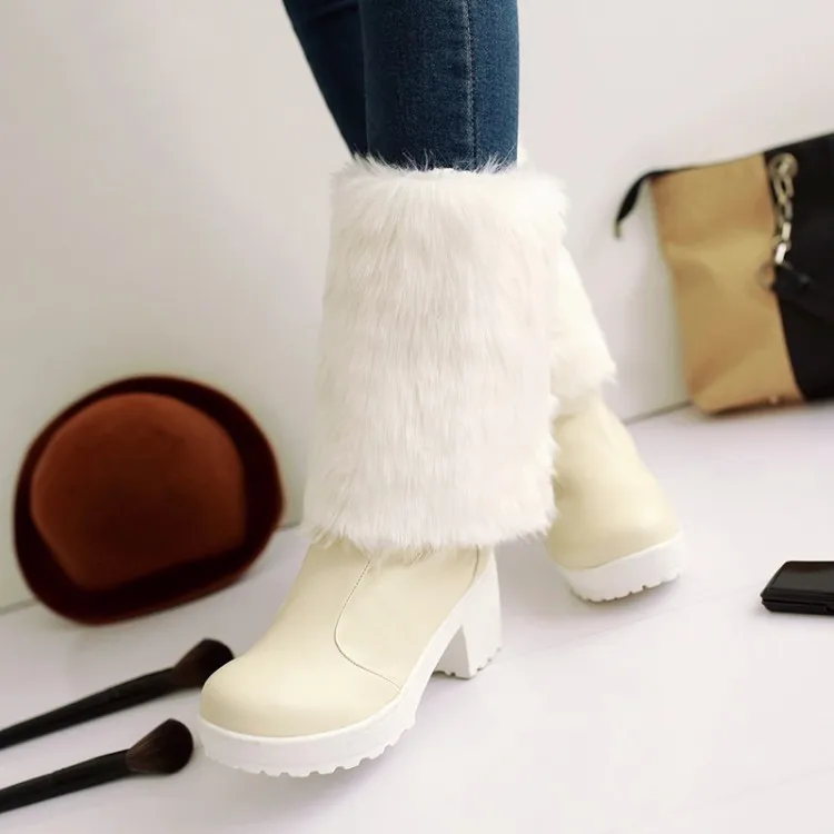 Распродажа Real Botas Mujer; зимние сапоги из плюша, Для женщин в зимние ботинки модная обувь бренд для теплые Размеры 34–43 K5