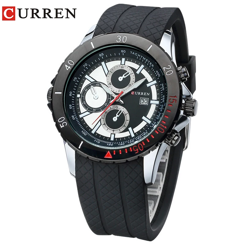 

CURREN Top Brand Sport Quartz Wrist Watch Men Military Waterproof Watches Fashion Watches Men Quartz Wristwatch Clock Male 8143