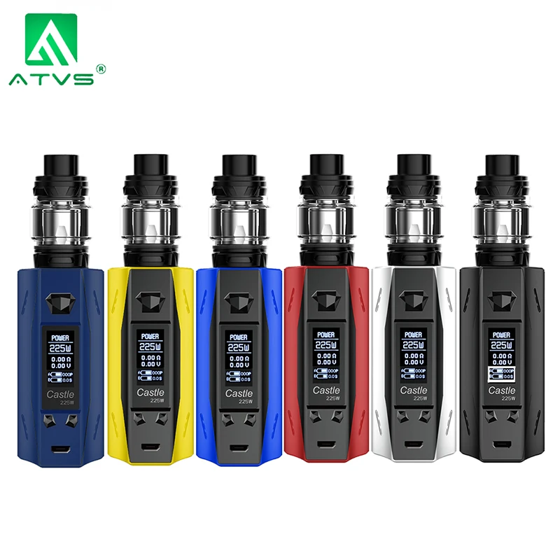 

Original ATVS Castle Kit with 4ml SR-11 mini Tank Vaporizer 225W ATVS Castle Mod Electronic Cigarette VS Vaporesso LUXE Vape Kit
