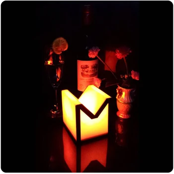 

7 Color Changing ABS Cordless illuminated led mood lighting M table light for kids/dinnig room/living room Free shipping 1pc
