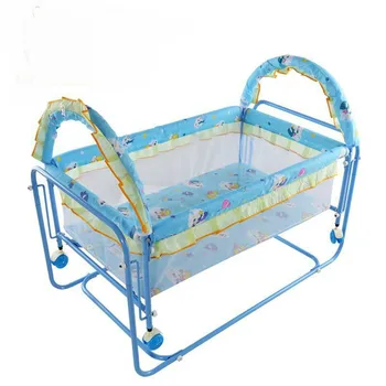 

Baby Crib Bedding Cradle iron baby nest with netting rocking baby bassinet baby bed cot mesedora para bebe 81*48*25cm sale hot