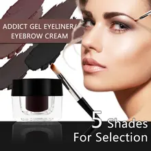 NICEFACE брендовый окрашенный крем для бровей Макияж водонепроницаемый анти-пот 5 цветов Пигмент черный коричневый гель для бровей с щеткой