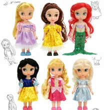 Новые аниматоры Шарон куклы принцесса кукла с коробкой Белоснежка Ариэль Рапунцель Золушка Аврора куклы Белль для девочек детские игрушки