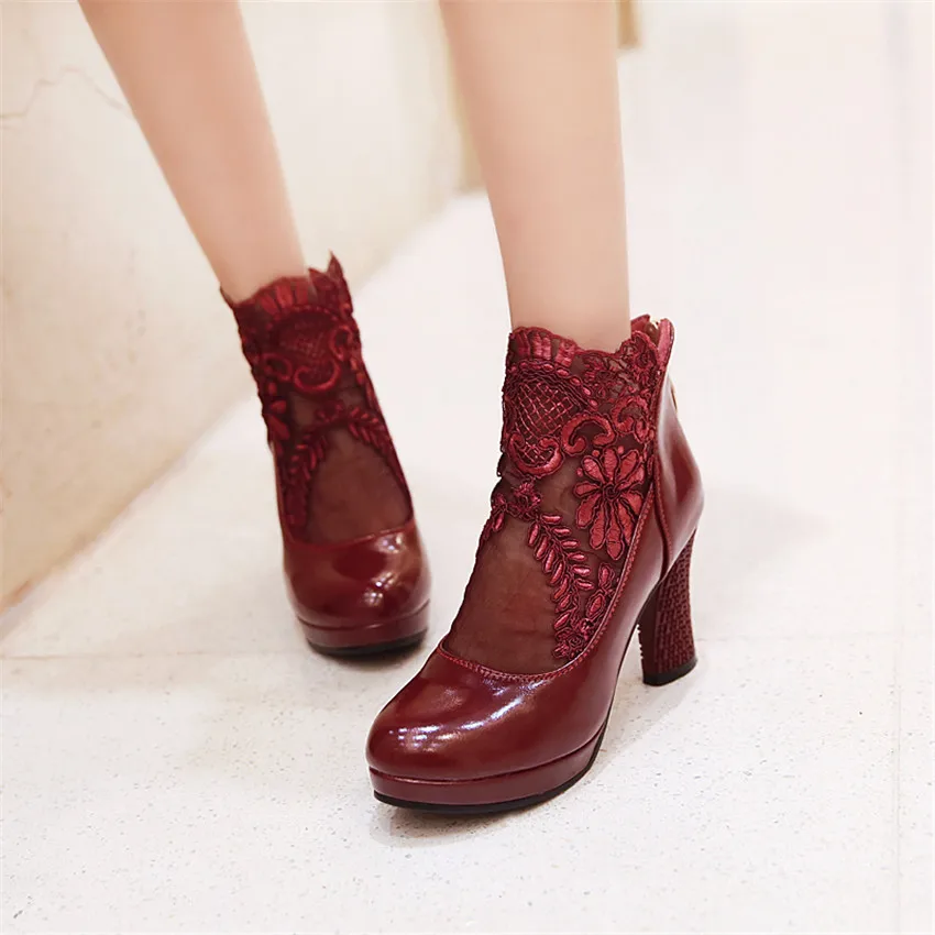 Women High Heel Shoes Platform Pumps Woman High Heels Party Wedding Shoes Ladies Kitten Heels Plus Size 34 - 40 41 42 43