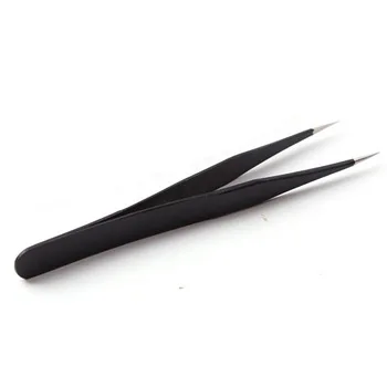 2 colors Stainless Steel Tweezers Eyelash Grafting Precision tweezers professional Antistatic Tweezers Straight Or Curve S