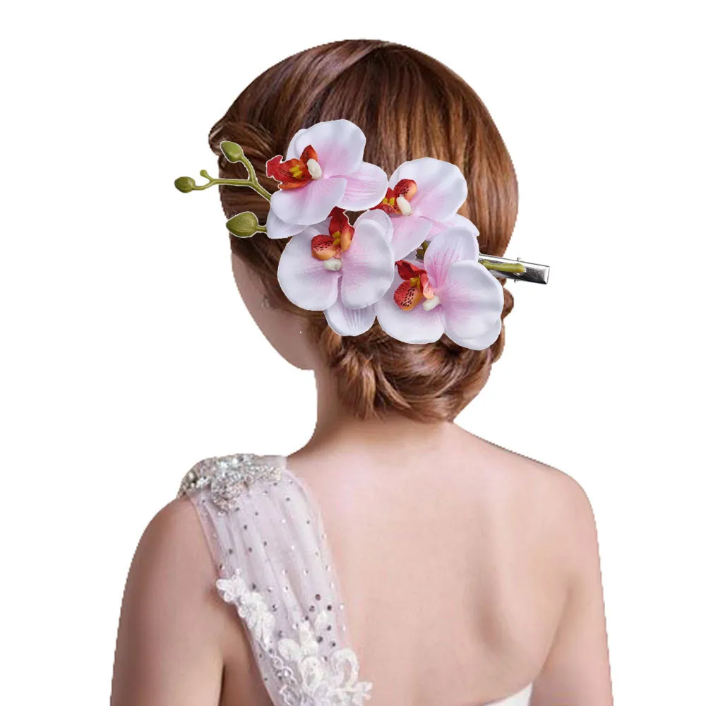 kai yunly 1PC Womens Flower Hair Clip Hairpin Bridal Hawaii Party Light Pink Aug 24