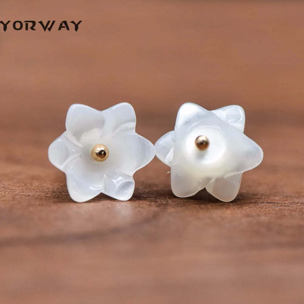 

10pcs White Mother of Pearl Tulip 3D Shell Flower Beads 6/ 10mm (#V1035)