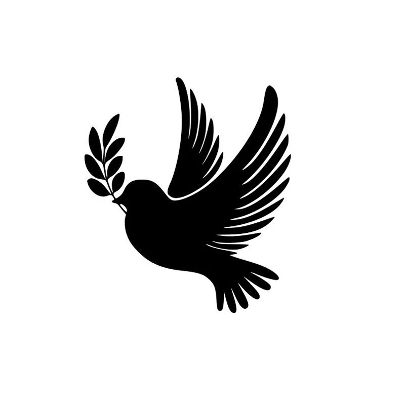 15 5 см * 17 8 Dove World Peace модный автомобильный Стайлинг виниловый черный/серебристый S3
