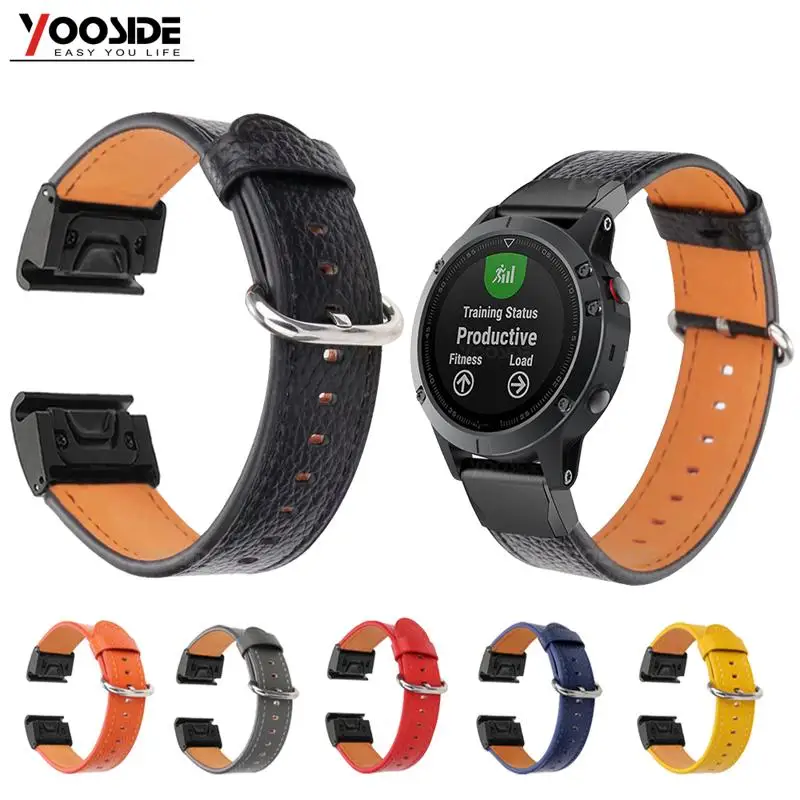 Yooside Натуральная кожа 26 мм Quick Fit ремешок для часов Garmin Fenix 5X/5X Плюс/Fenix 3/D2/спуск Mk1 Смарт-часы