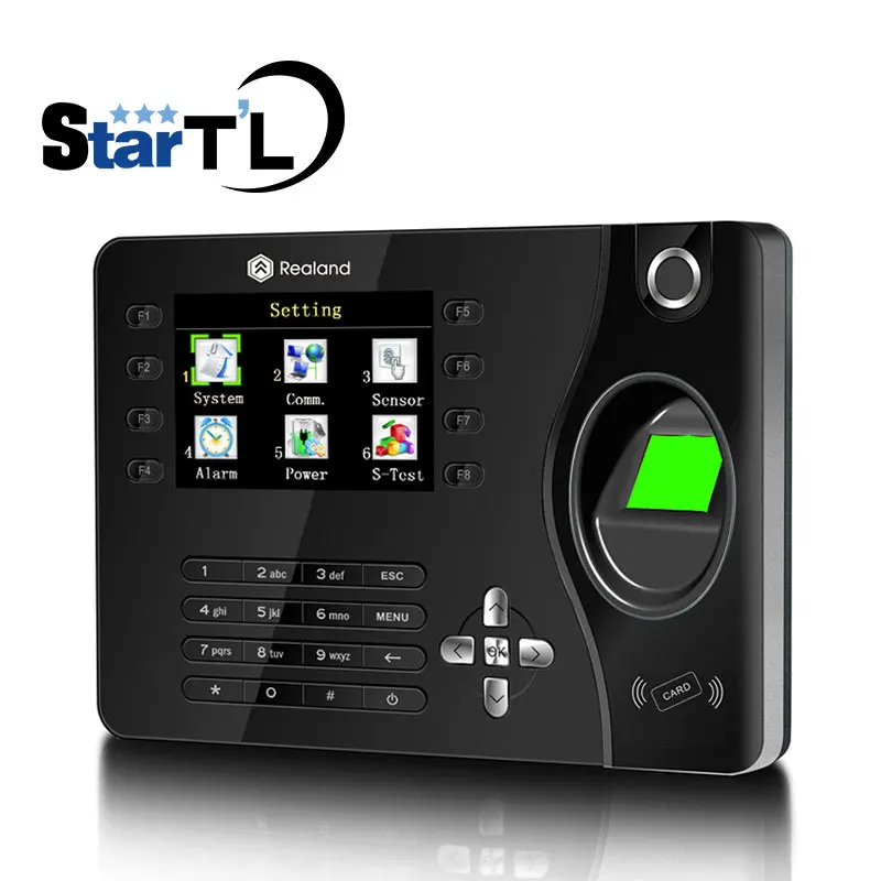 Free Shipping Fingerprint Time Attendance Recording Clock With TCP/IP USB Biometric RFID Card A-C081 | Безопасность и защита