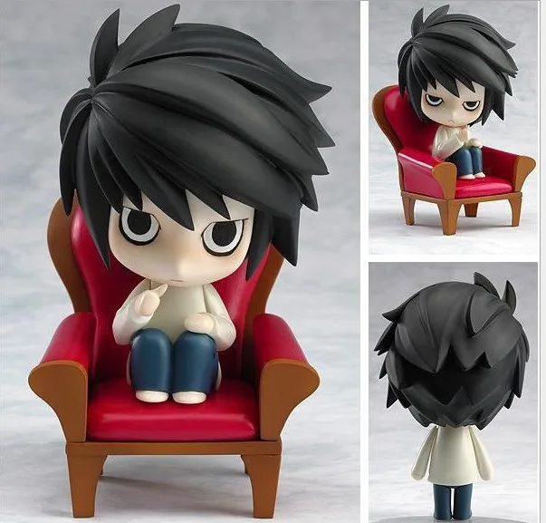 

Anime DEATH NOTE L Lawliet Nendoroid Q version Mini PVC FaceSwipe Action Figure toys Birthday Gifts