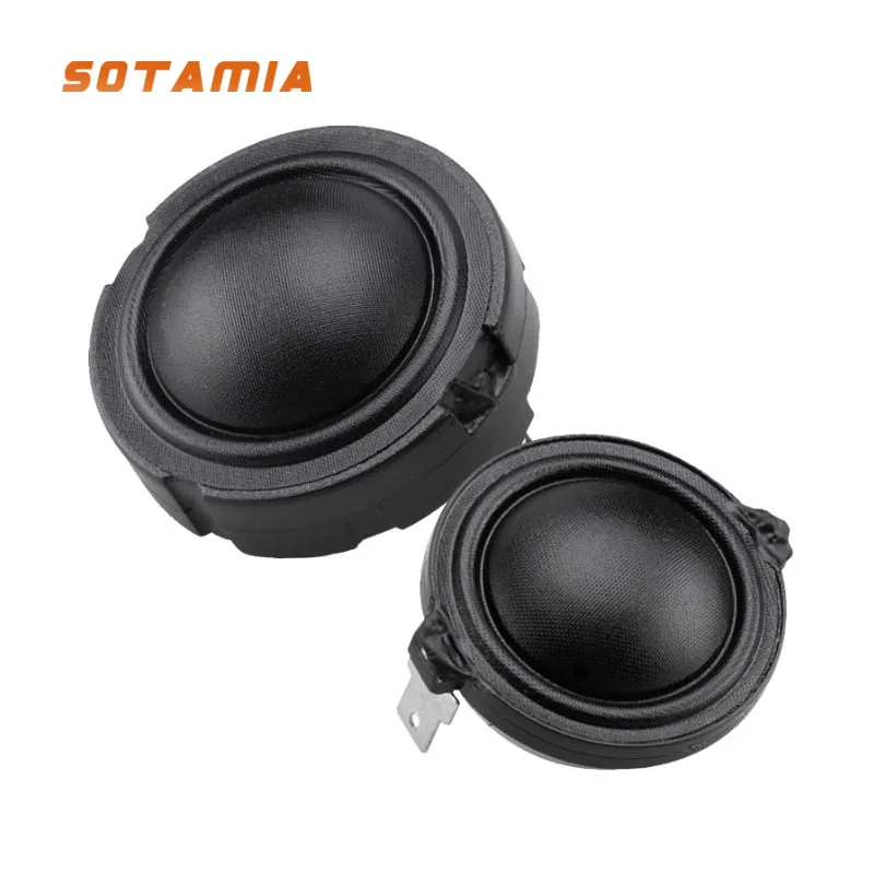 

SOTAMIA 2Pcs Mini Portable Audio Sound Speakers 6 Ohm Hifi Fever Tweeter Head DIY Music Speaker Silk Film Loudspeaker