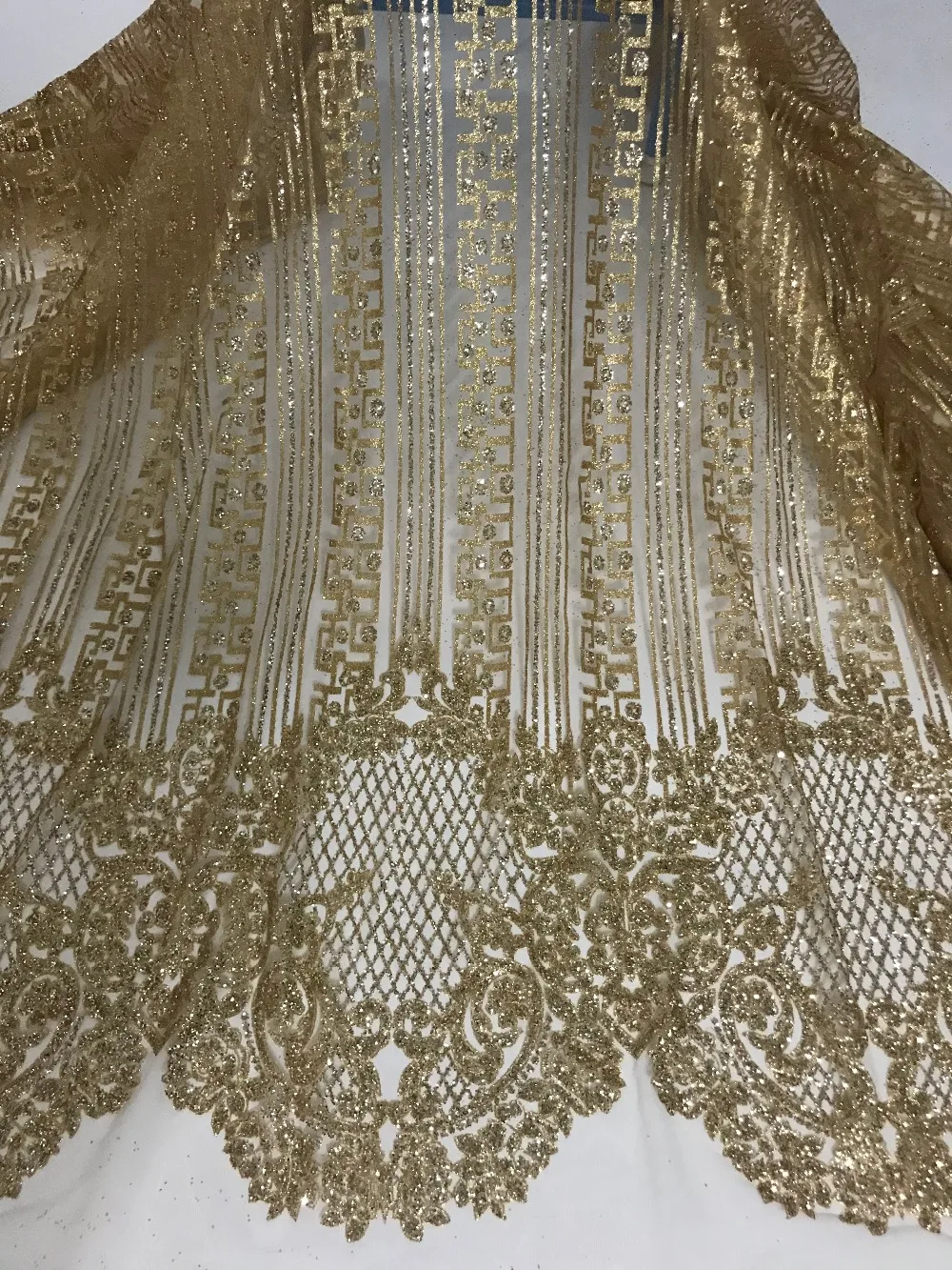 High Quality glitter mesh Lace Fabric African Guipure fabric JIANXI.C-41516 with Sequins | Дом и сад