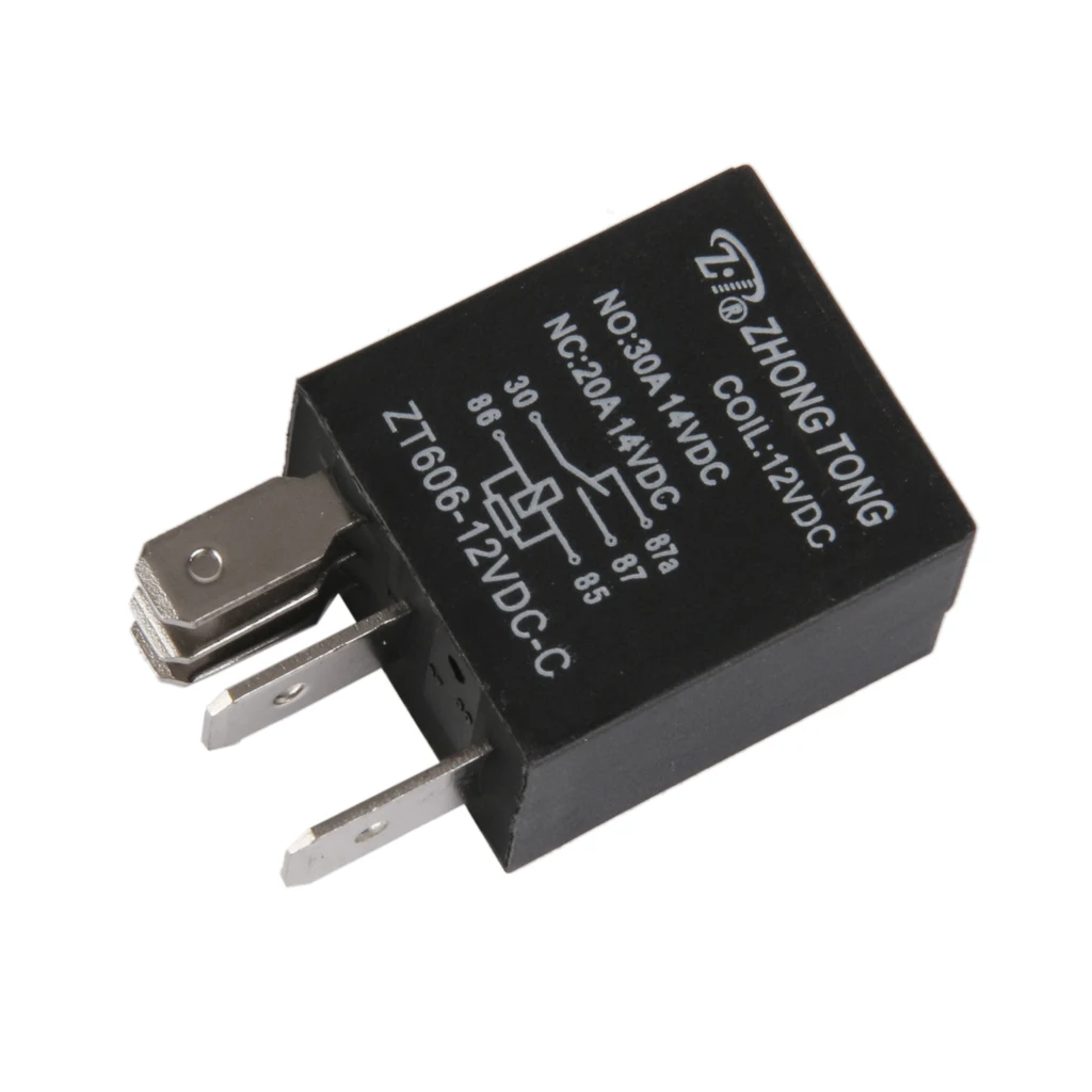 12V CD автомобильное реле SPDT 20/30a 5 Pin электромагнитное питания соединитель для