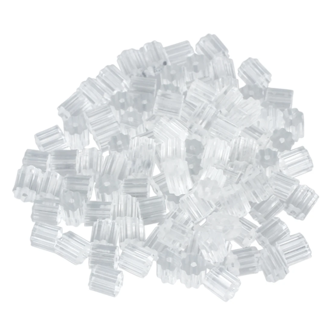 

MOOL SODIAL(R) 100pcs Earring Backs Medium 3mm Safety for Fish Hook Translucent Stoppers Protectors - Clear