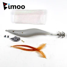 Bimoo 12 Conjuntos Olhos Ganchos Gabarito Lula DIY Kits Incluindo Espaços Em Branco Da Pele Pano Pena Chumbo Peso #2.5 #3.0 #3.5