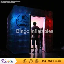 Серебряная надувная фотостудка со светодиодным освещением для свадьбы/вечерние/события/Прокат BG-A1118 игрушечная палатка