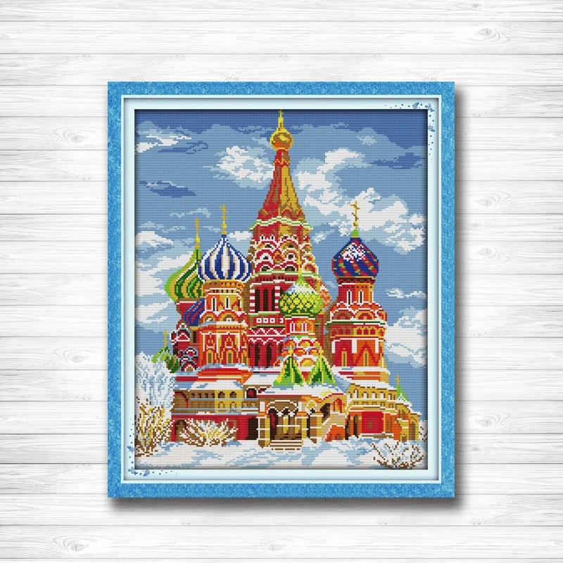 

The beauty Arab palace winter snow Scenery dmc 14CT 11CT counted cross stitch Needlework Set Embroidery kits Home decor crafts