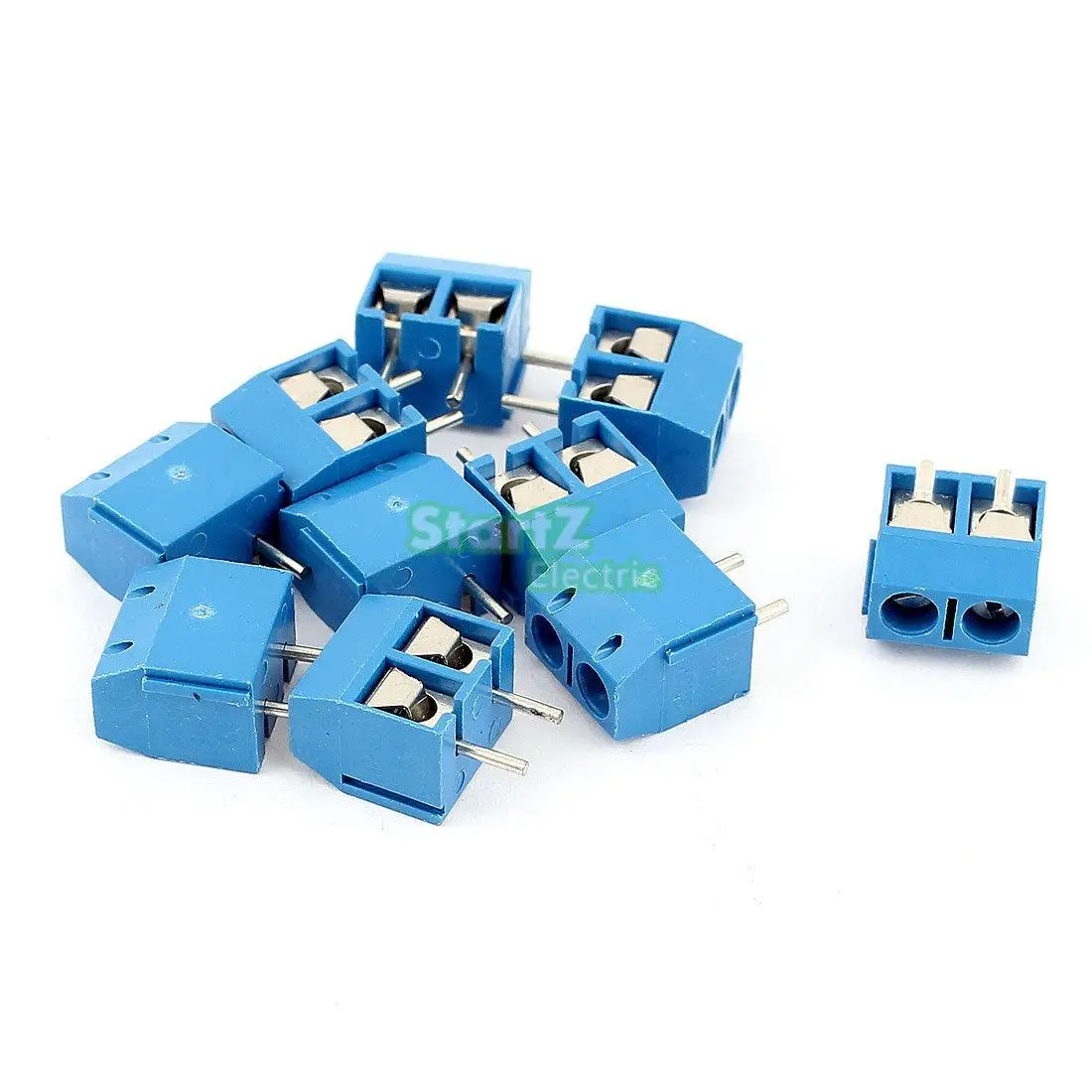 

10pcs Straight Plug IN Screw PCB Terminal Block Connector 5.08mm Pitch bule KF-301-2Pin