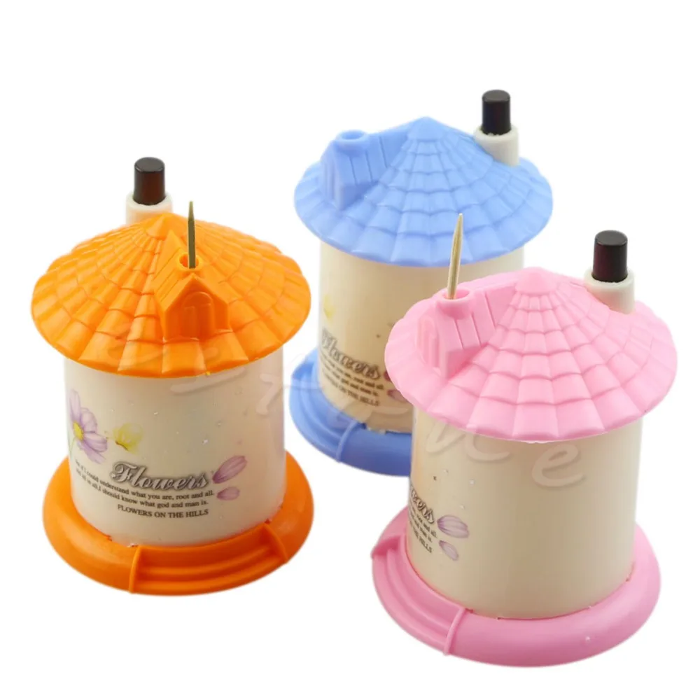 

1Pc Automatic Small Portable Home Mode Romantic Shaped Toothpick Box-F1FB