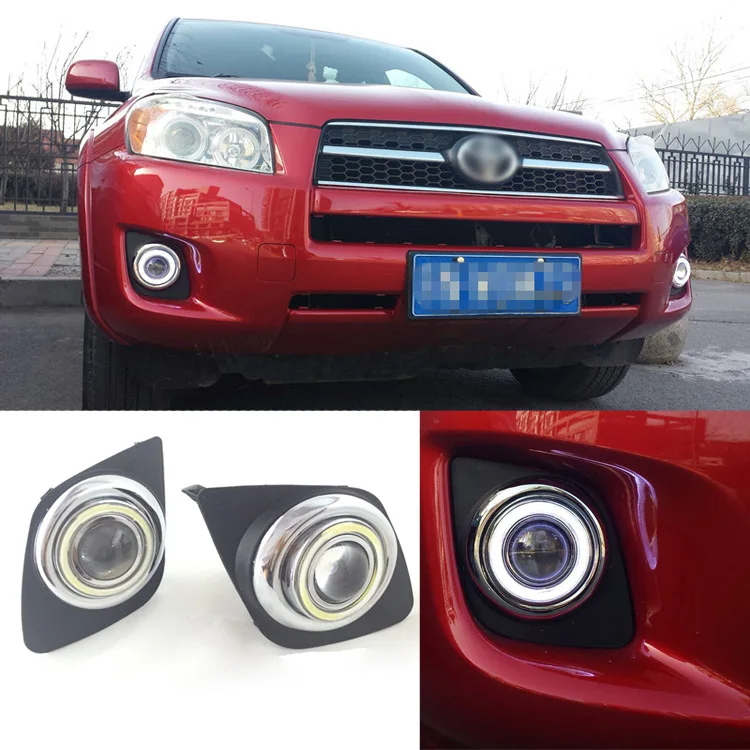 

Brand New Superb LED COB Angel Eyes+HID Lamp Projector Lens Foglights For Toyota RAV4 2009-2011