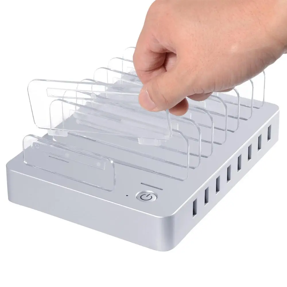 Multi-port Mobile Phone Charger 8-port USB 2.4A 96W Smart Phone Charging Station for Mobile Phone Tablet