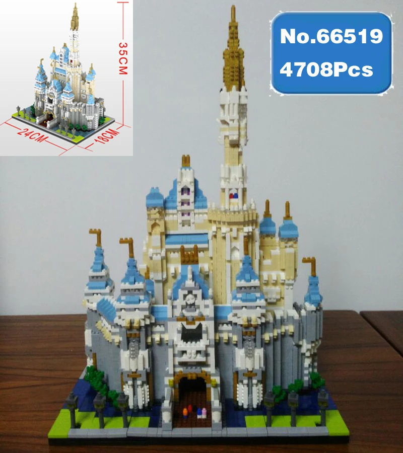 

2019 Famous Architecture Amusement Princess Dream Park Big Castle 3D Model DIY Mini Diamond Building Nano Blocks Brick Toy