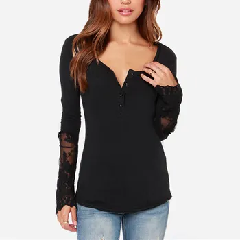 

Women Blouses Oversized Lace Embroidery 2020 Summer Autumn Blusa Ladies Tops Slim Casual Sexy Long Sleeve Shirts Vestidos S 4XL