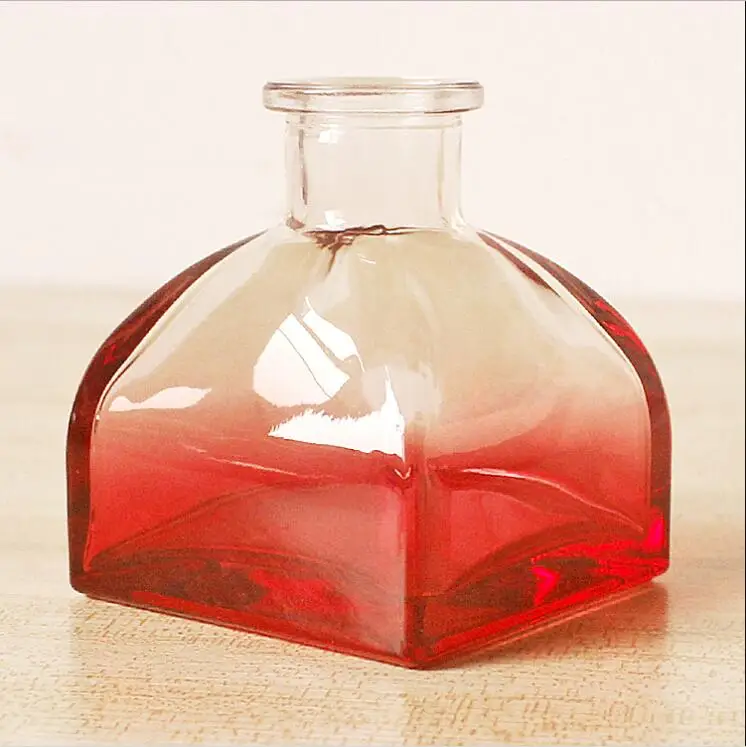 100 мл, прозрачный стеклянный пустой флакон для духов, ароматизатор, дезодорированный флакон, контейнеры - Цвет: Red
