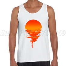 Новинка ; Модные Мужские Лето Топы закат печатных Мужской классный дизайн Повседневный жилет