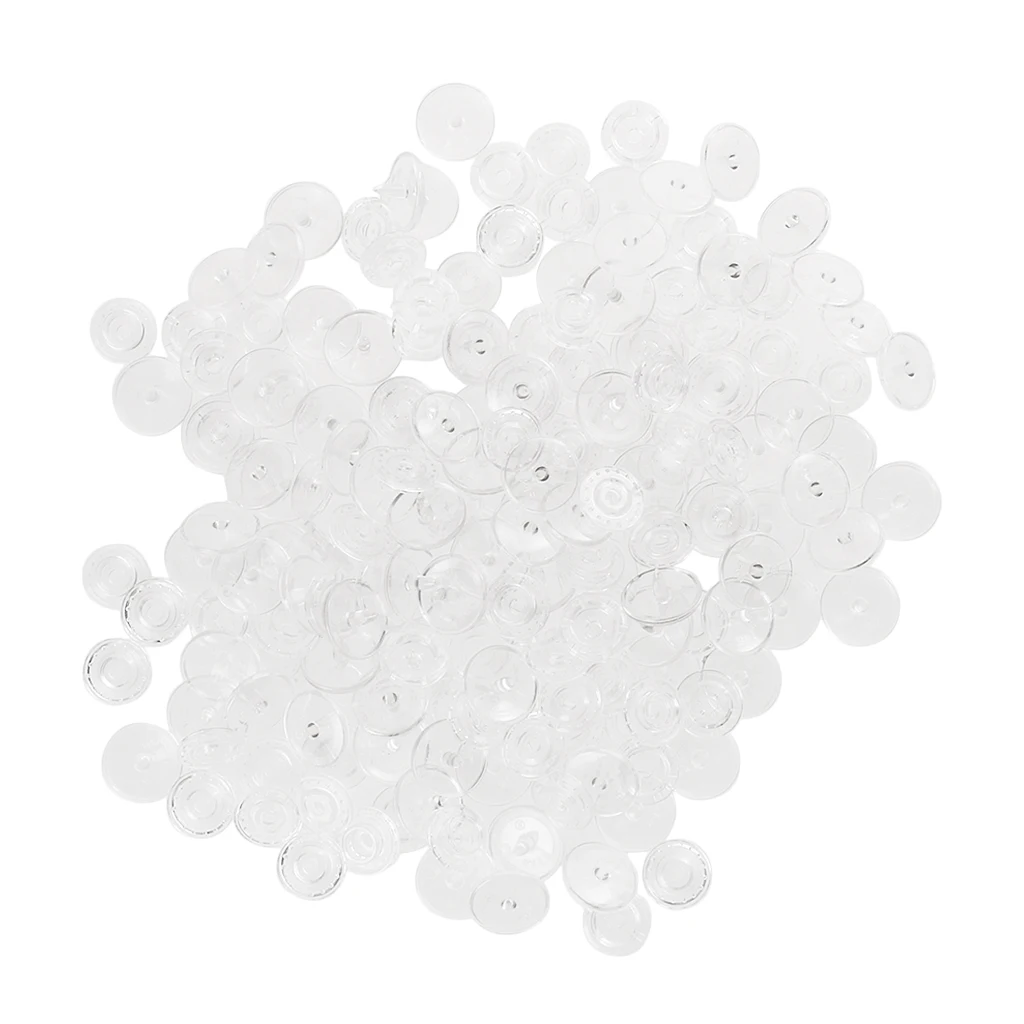 fityle 50Sets Clear T5 Resin Snap Buttons Fasteners Poppers Machine Clothes Accessories DIY Sewing Crafting Projects Tools 1.2cm