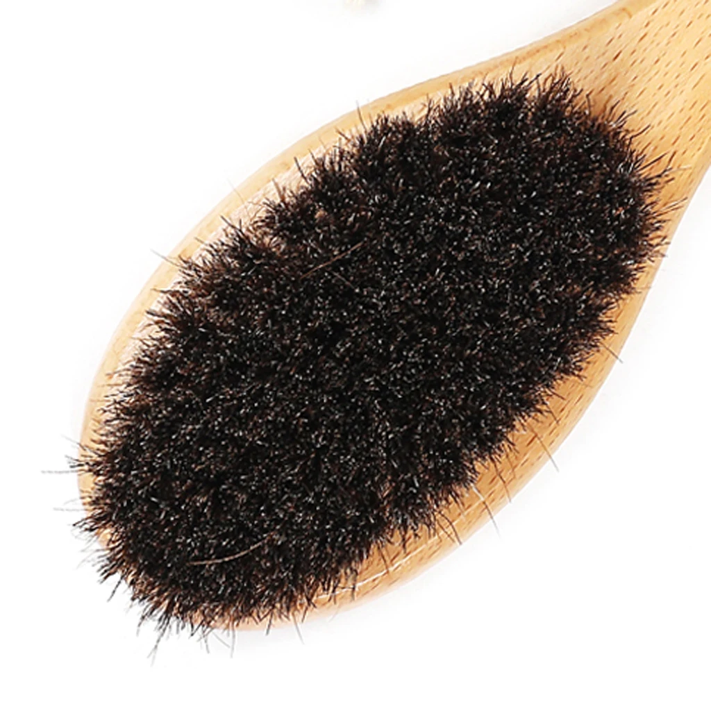 Длинная Деревянная ручка борода усы лицевая щетка для шерсти Стиль придающая форму щеточка для мужчин