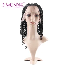 YVONNE Malaysian Curly Virgin Human Hair Lace Front Wigs For Black Women Natural Color Free Shipping