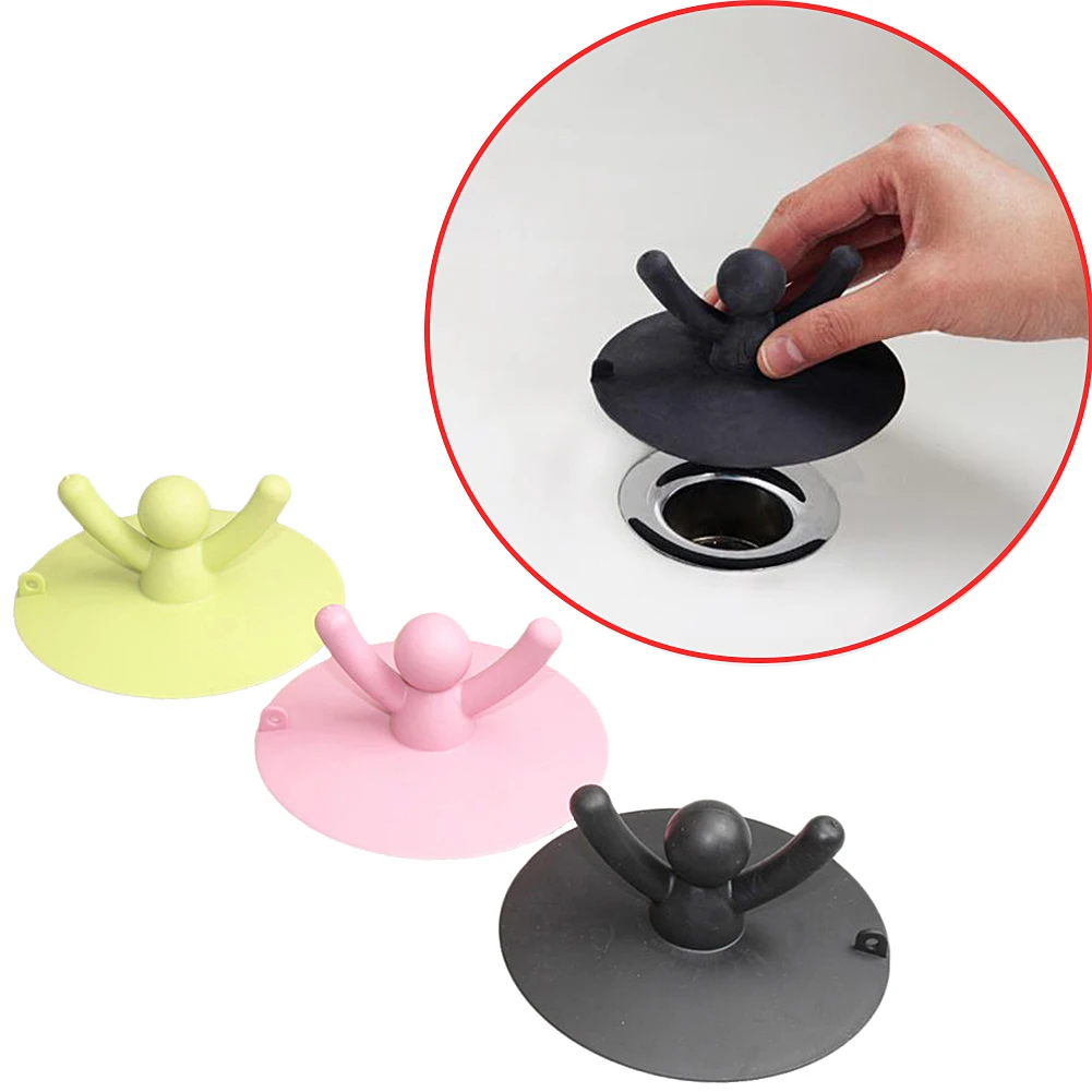 

Silicone Floor Drain Cover Strainer Home Supplies Kitchen Basin Sink Hair Plug Toilet Water Drains Plug Bath