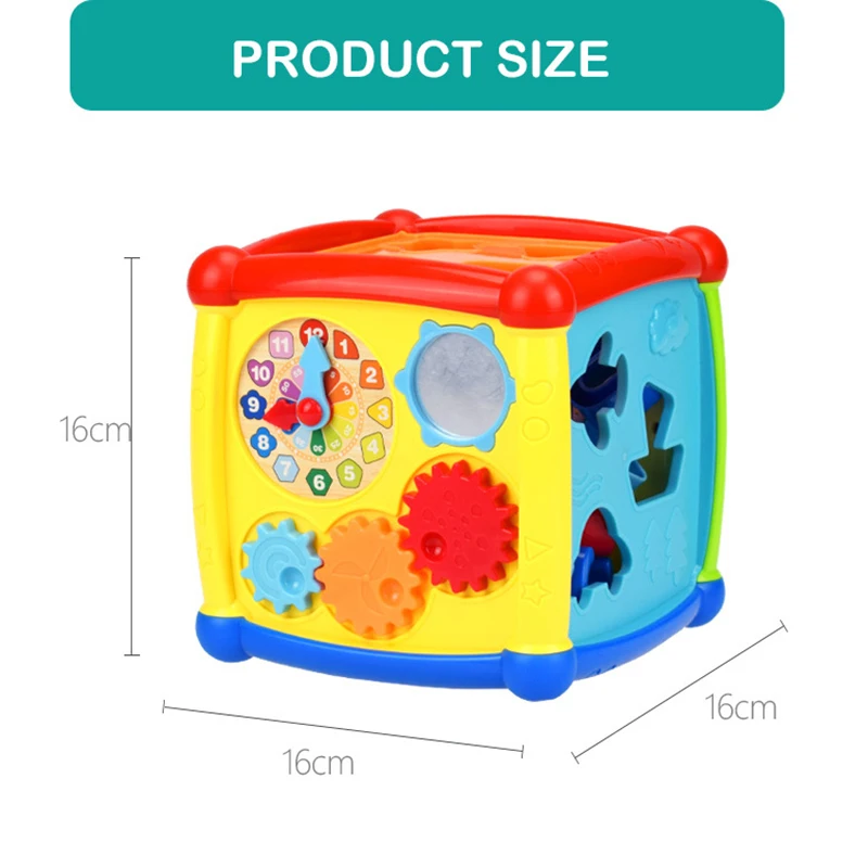 Детские геометрические формы сопряжения многофункциональная музыкальная игрушка музыка электронная игрушка Шестерня часы