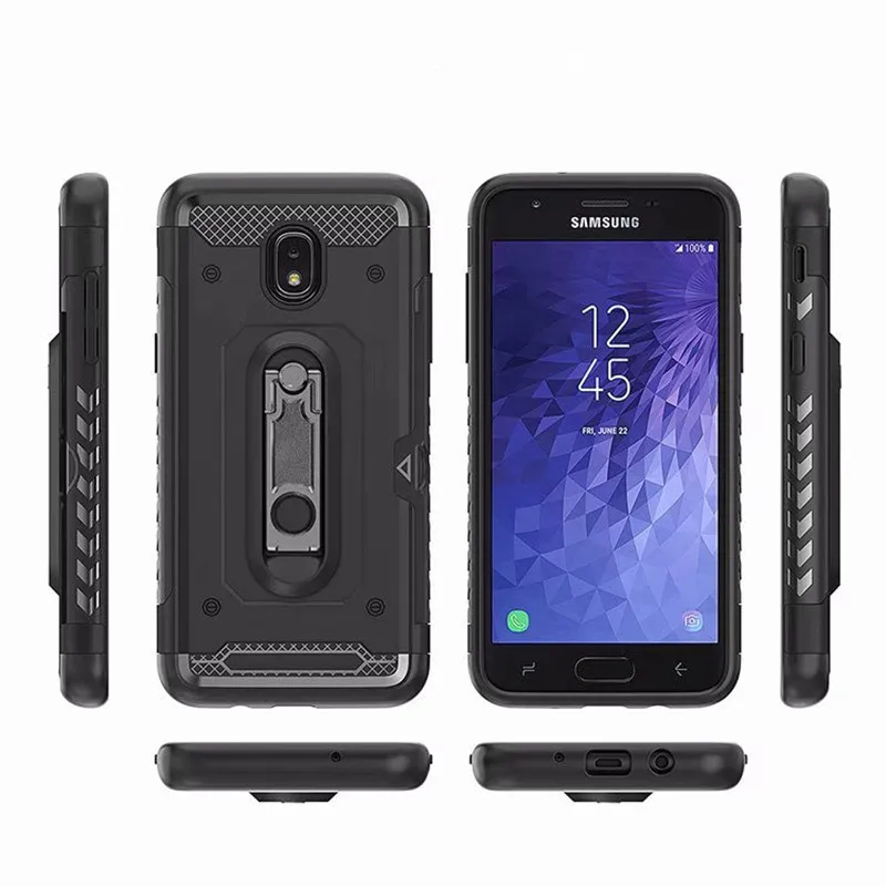 LUPHIE Armor PC + TPU чехол для Samsung J7 J3 2018 слот карты металлическая подставка 360