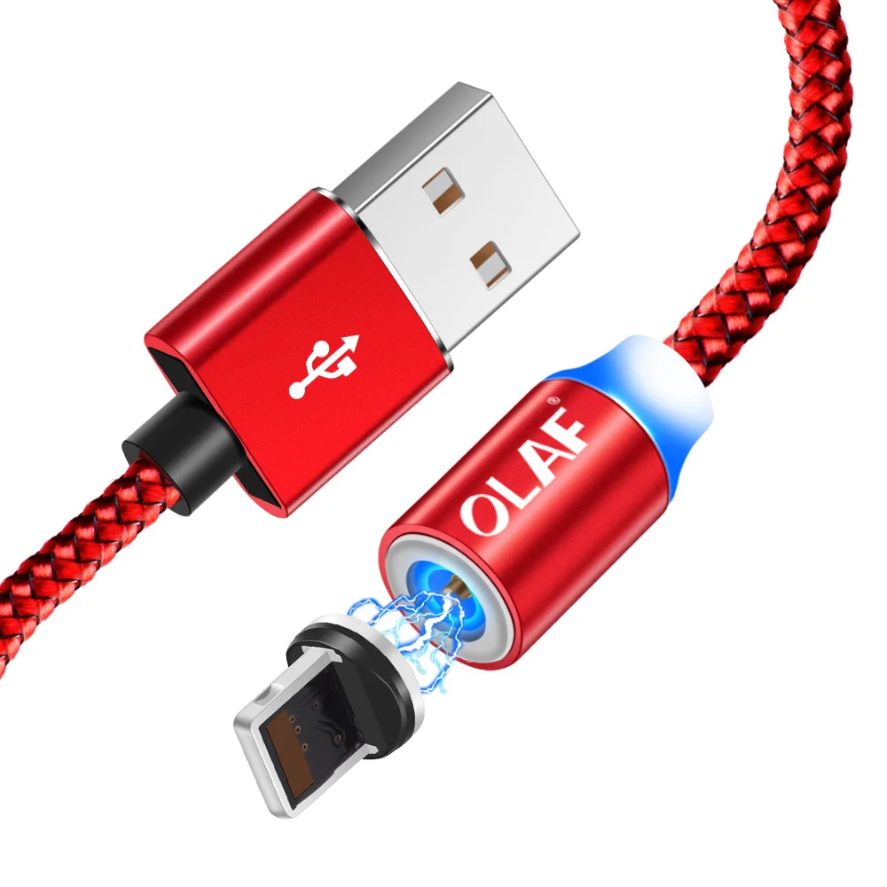 Магнитный usb-кабель Олаф для быстрой зарядки, кабель Micro USB type C, Магнитный зарядный кабель для мобильного телефона, usb шнур для iPhone X 7 samsung